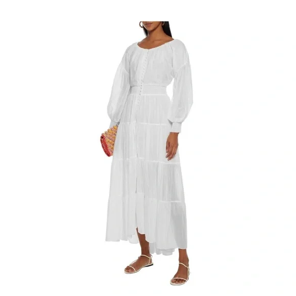 boho beige maxi dress SELENA Long Dress Goddess Beige Maxi Open Back Cotton Festival Boho Na –  AJJAYA